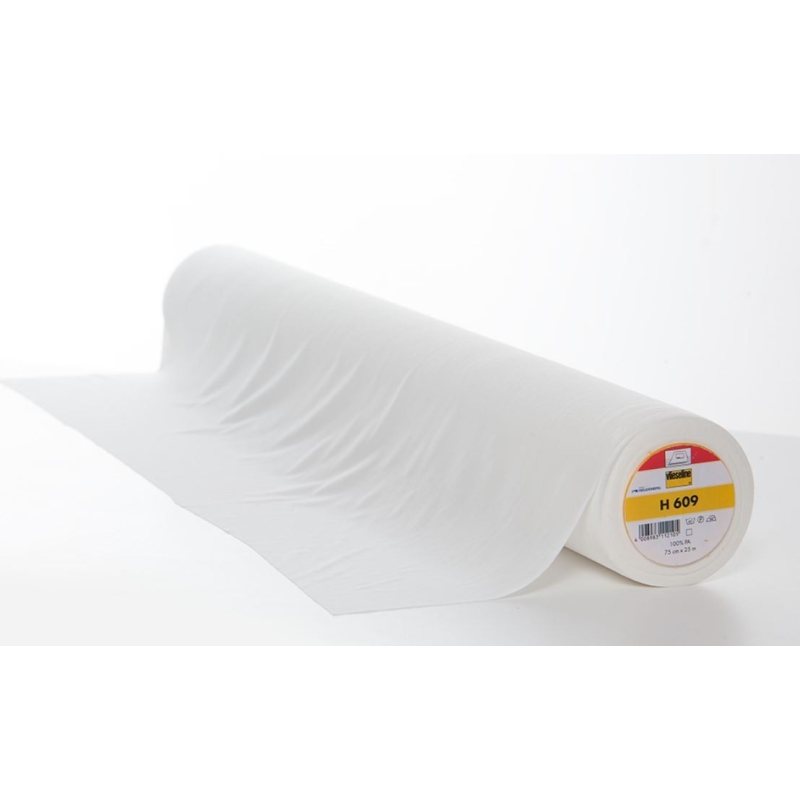 Rouleau D'entoilage Thermocollant Non-tissé Blanc - 100 X 200 Cm - Grammage 50 G/m² - Pour Renforcer Tissus - 8