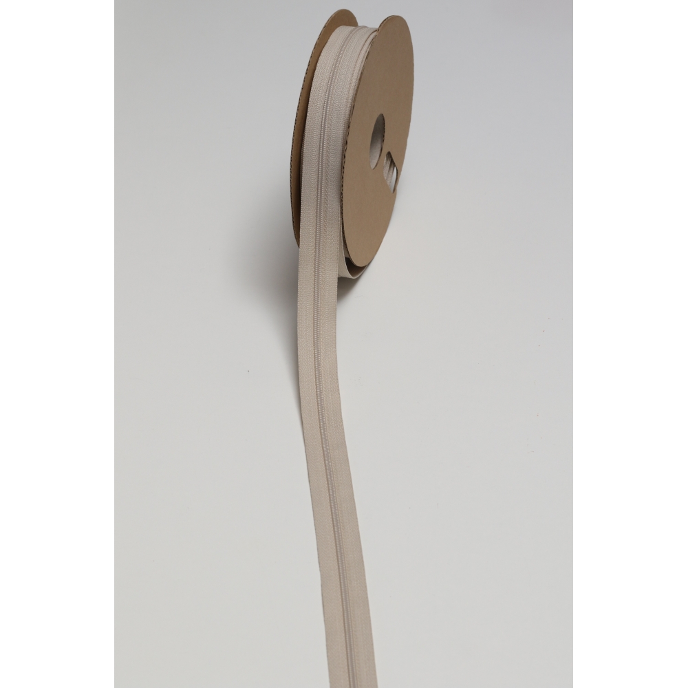 Fermeture éclair au mètre spirale 3mm beige