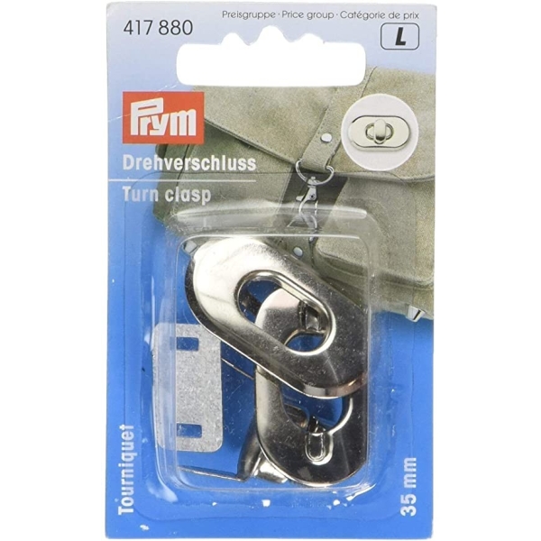 fermeture tourniquet 35mm argent 417 880