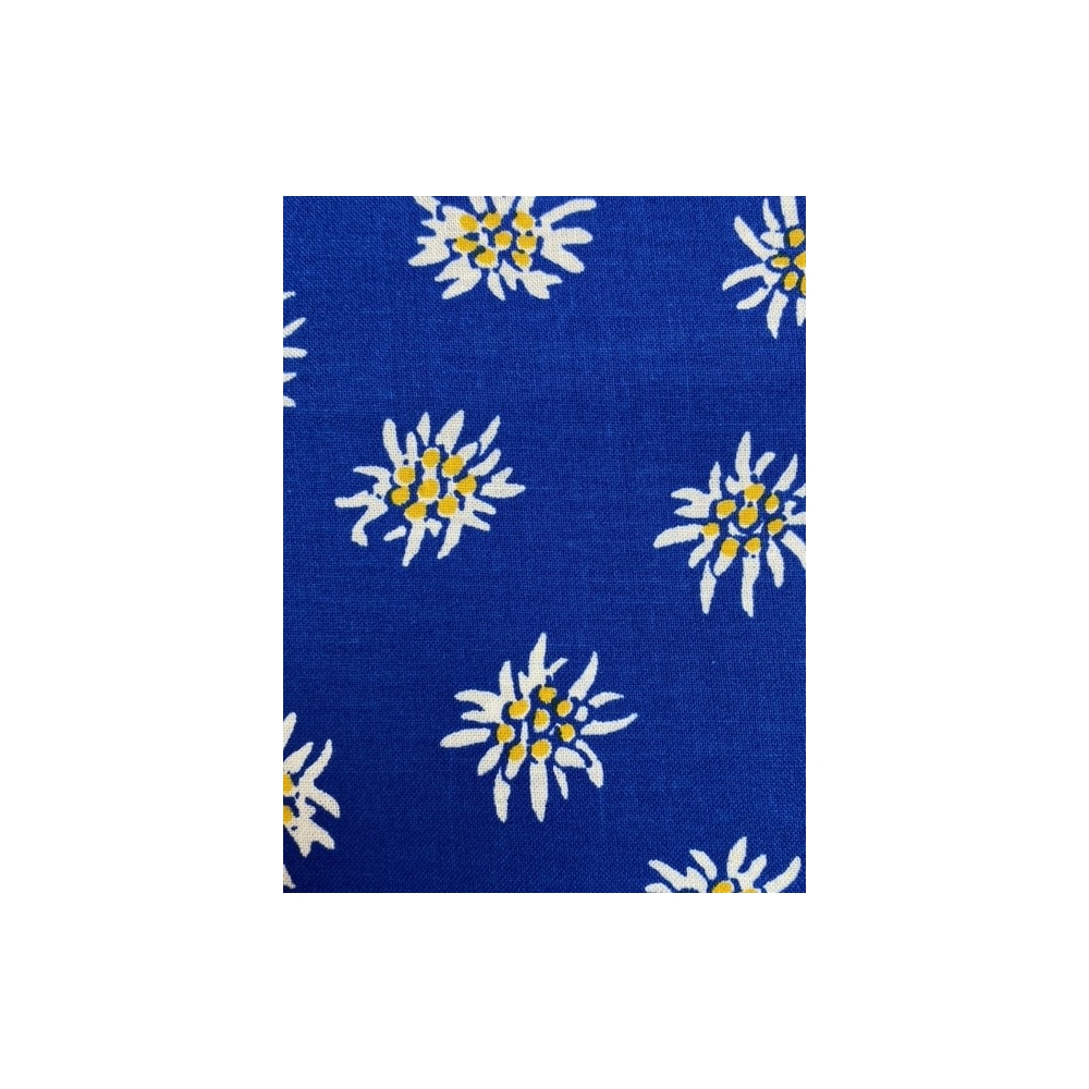 Tissu cotton edelweiss bleu - - Tissu