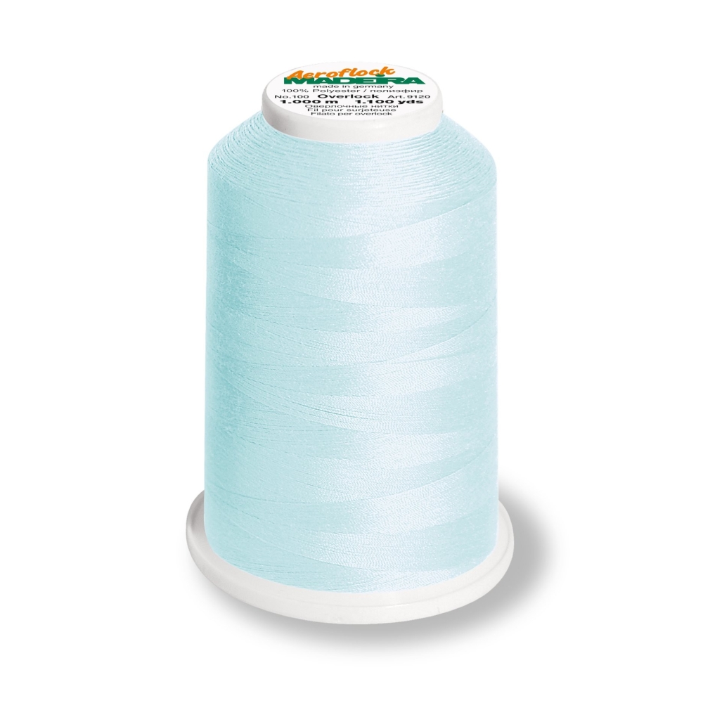 Fil overflock madeira fil mousse 1000m Couleur:9320 bleu clair Fil overflock madeira fil mousse 1000m Couleur:9320 bleu clair