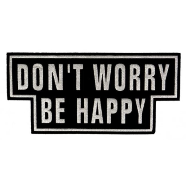Patch thermocollant "Don't worry be happy" paillette