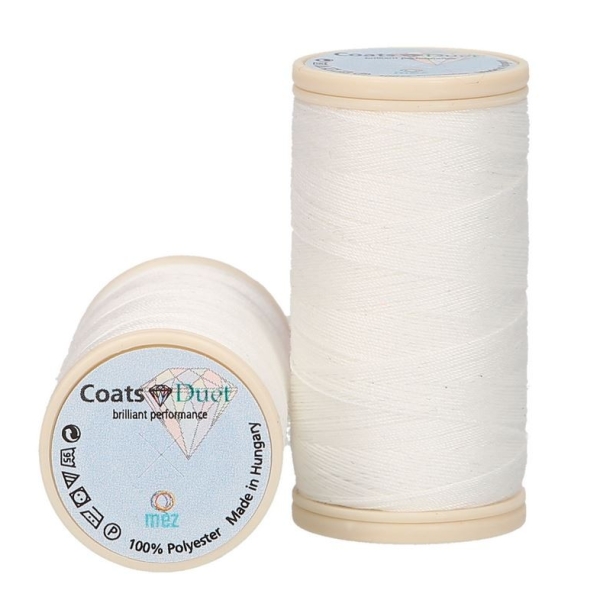 Fil coats polyester 100m col 4000 ( blanc cassé)