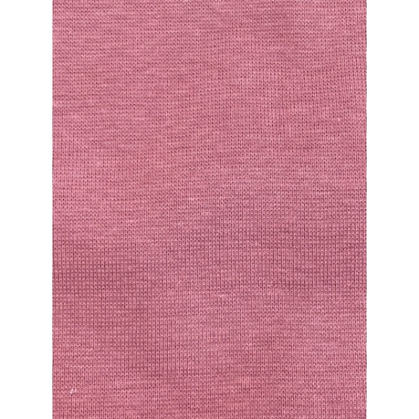 Tissu "bord côte" maille tubulaire vieux rose