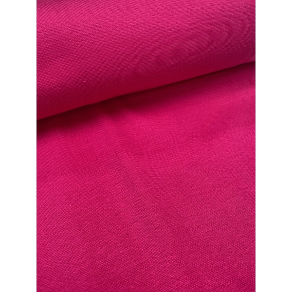 Tissu "bord côte" maille tubulaire  fushia