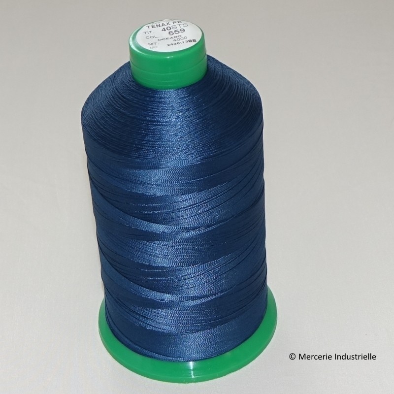 FIL TENAX Polyester N°10 - Cône de 1000 m - Col : ALGUE FIL TENAX Polyester N°10 - Cône de 1000 m - Col : ALGUE