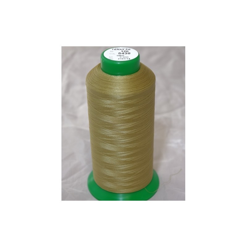 FIL TENAX Polyester N°120 – Bobine de 5000 m – Col : NOIR FIL TENAX Polyester N°120 – Bobine de 5000 m – Col : NOIR
