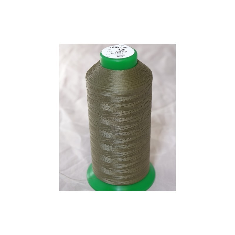 FIL TENAX Polyester N°120 – Bobine de 5000 m – Col : NOIR FIL TENAX Polyester N°120 – Bobine de 5000 m – Col : NOIR