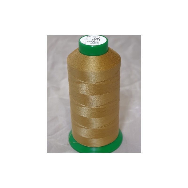 FIL TENAX Polyester N°120 – Bobine de 5000 m – Col : NOIR FIL TENAX Polyester N°120 – Bobine de 5000 m – Col : NOIR