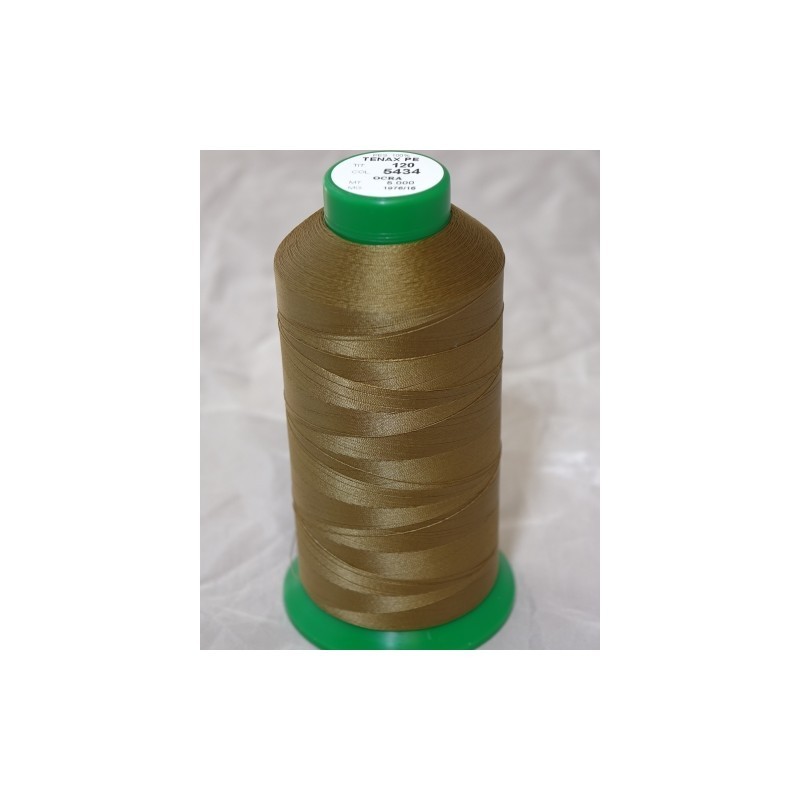 FIL TENAX Polyester N°120 – Bobine de 5000 m – Col : NOIR FIL TENAX Polyester N°120 – Bobine de 5000 m – Col : NOIR