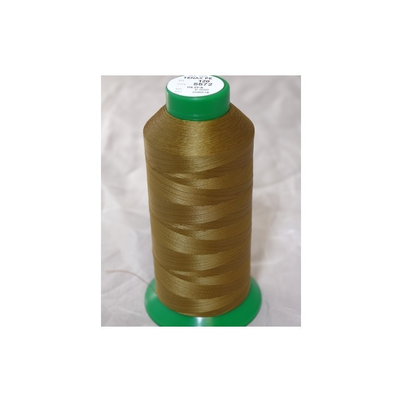 FIL TENAX Polyester N°120 – Bobine de 5000 m – Col : NOIR FIL TENAX Polyester N°120 – Bobine de 5000 m – Col : NOIR