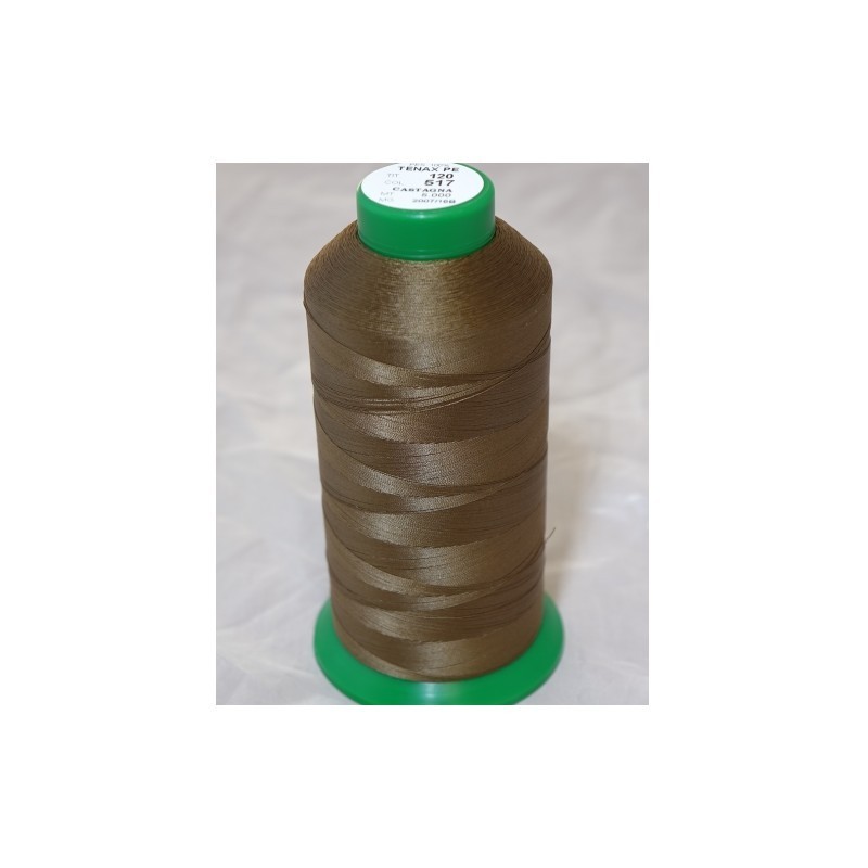 FIL TENAX Polyester N°120 – Bobine de 5000 m – Col : NOIR FIL TENAX Polyester N°120 – Bobine de 5000 m – Col : NOIR