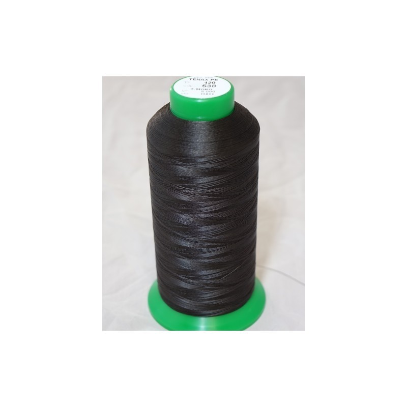 FIL TENAX Polyester N°120 – Bobine de 5000 m – Col : NOIR FIL TENAX Polyester N°120 – Bobine de 5000 m – Col : NOIR