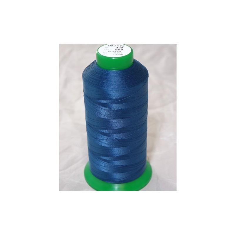 FIL TENAX Polyester N°120 – Bobine de 5000 m – Col : NOIR FIL TENAX Polyester N°120 – Bobine de 5000 m – Col : NOIR
