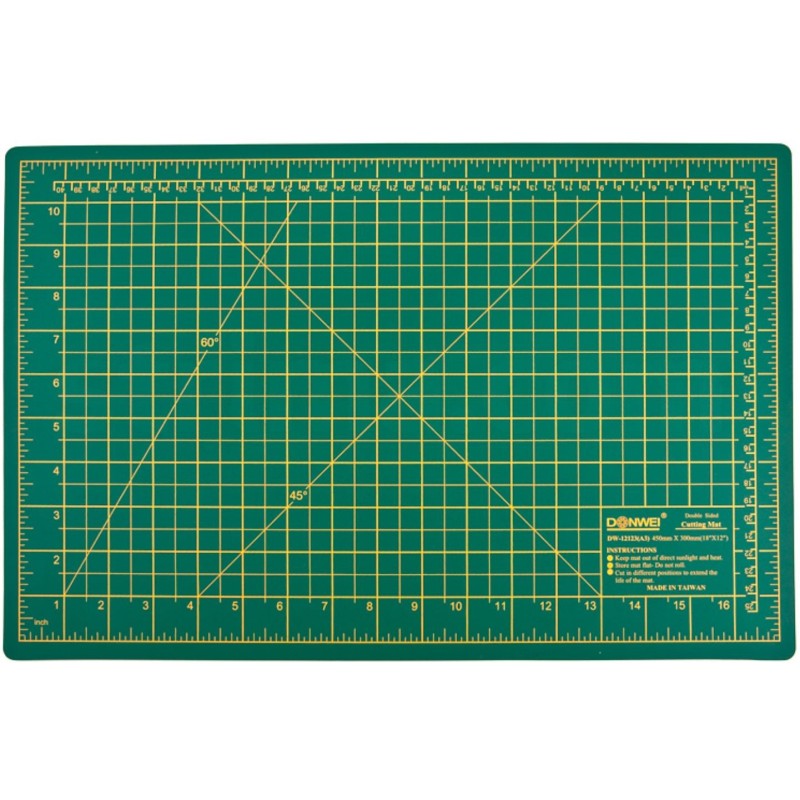 Tapis de coupe cm/inch 45x30 vert