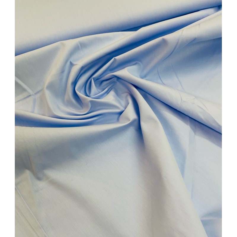 Tissu coton bleu ciel