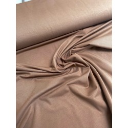 Tissu jersey  coton brun