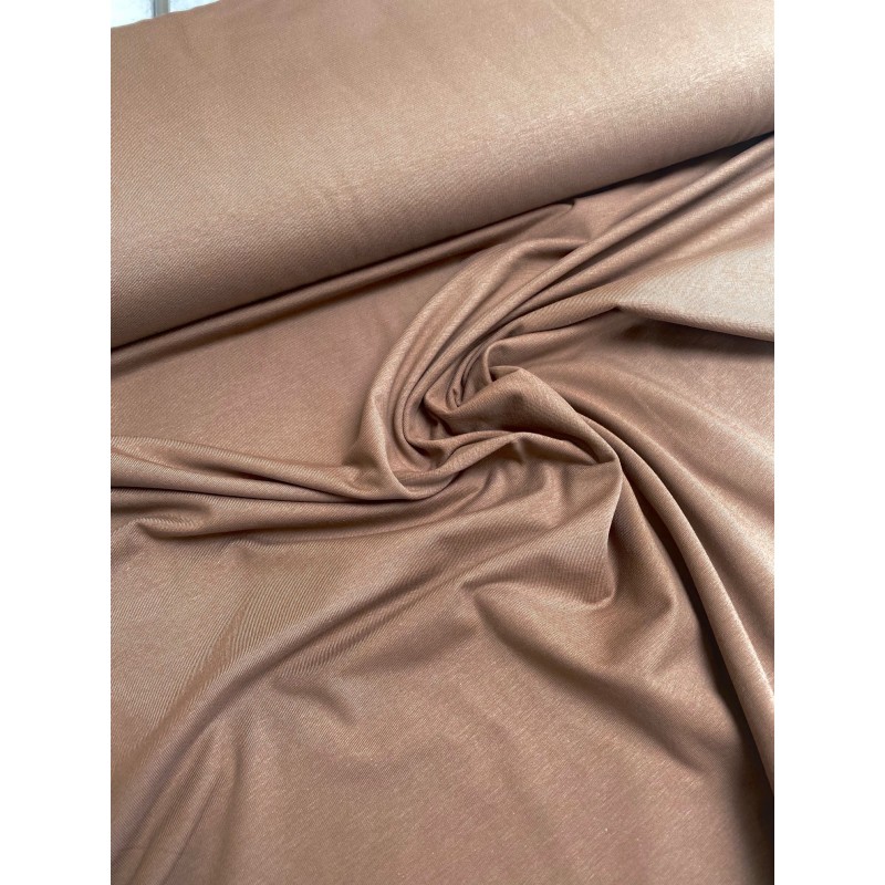 Tissu jersey coton brun Tissu jersey coton brun