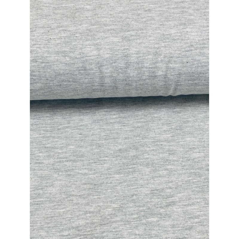 Tissu Jersey Coton Gris Chiné - 2 Mètres De Long - Neuf Pour Couture Et DIY