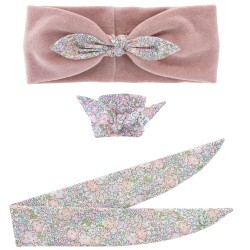 Kit headband + ruban velours et Liberty Rose