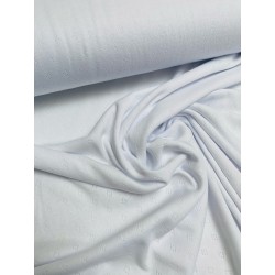 Tissu jersey blanc mailles ajourées