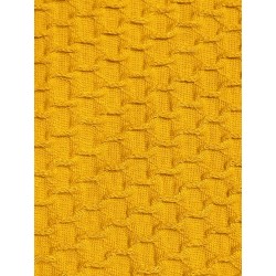Tissu jersey jacquard moutarde