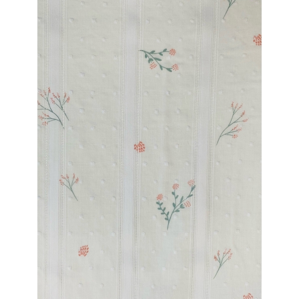 Tissu coton "Plumeti vintage print"