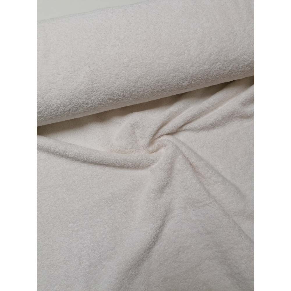 Tissu "Frottee" éponge blanc