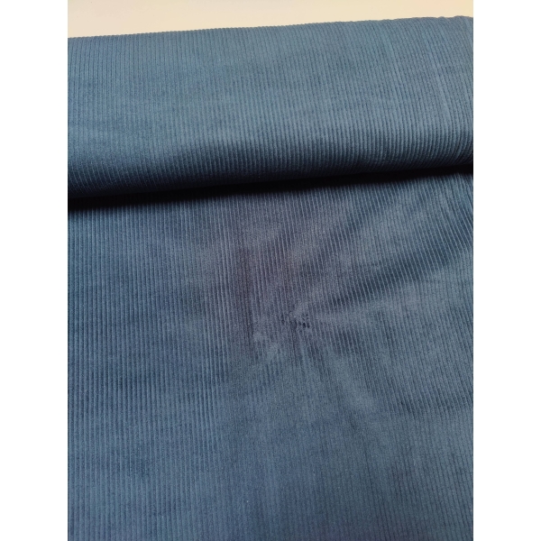 tissu velours côtelé bleu marine