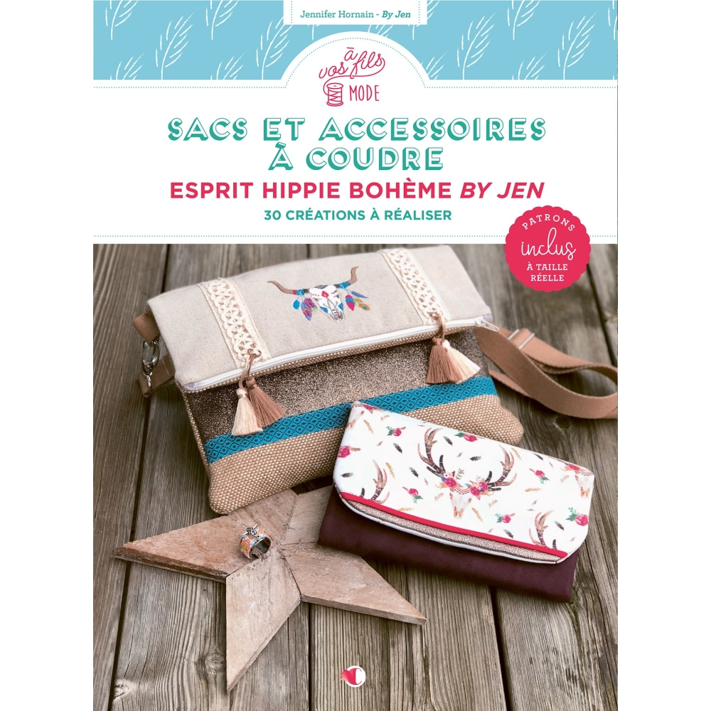 Livre "sacs et accessoires" à coudre esprit Hippie bohème