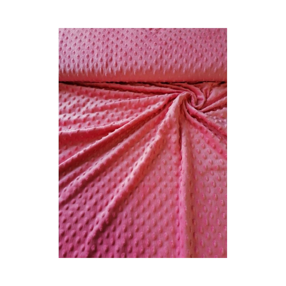 TISSU "minky" corail polyester