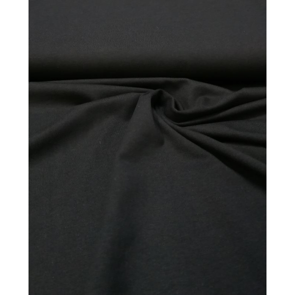 Tissu Jersey coton uni noir