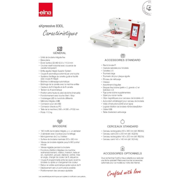 Elna eXpressive 830L-Creative Edition.